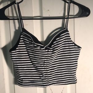 Black and White Crop top